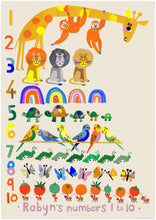 Load image into Gallery viewer, Personalised Rainbow Counting Print
