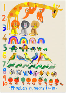 Personalised Rainbow Counting Print