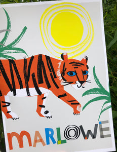 Tiger Personalised Name Print