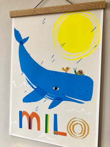 Whale Personalised Name Print